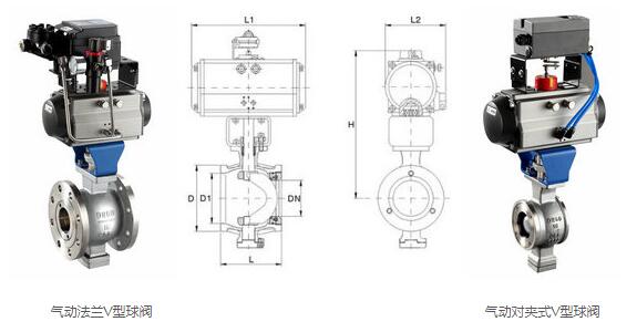 气动V型球阀